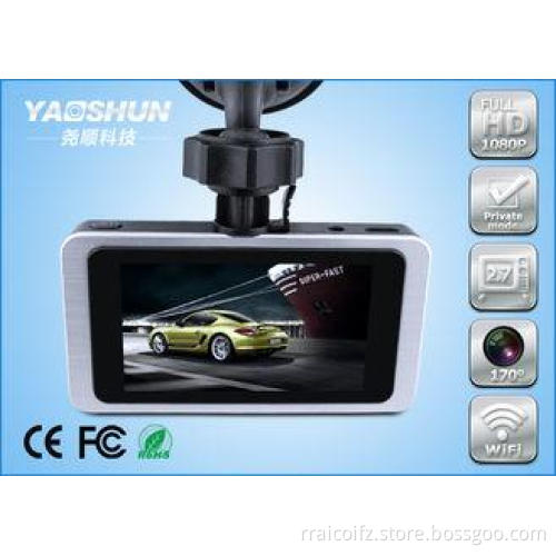 Surveillance HD WIFI Car DVR With Dual Camera , GPS Radar D